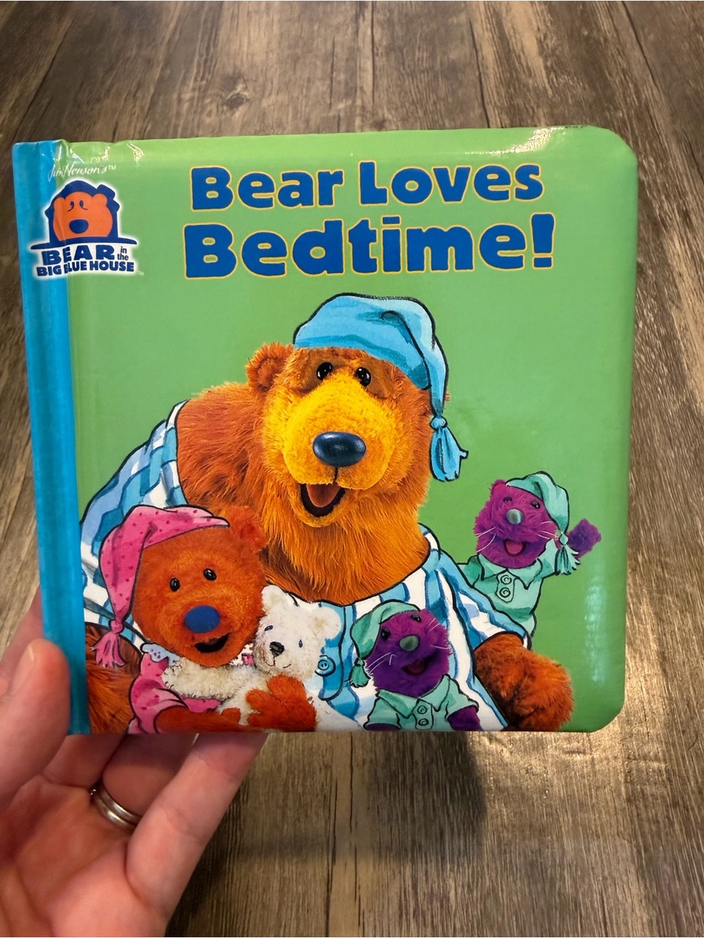 Bear in the Big Blue House Bear Loves Bedtime Board Book Jim Henson Co Vintage